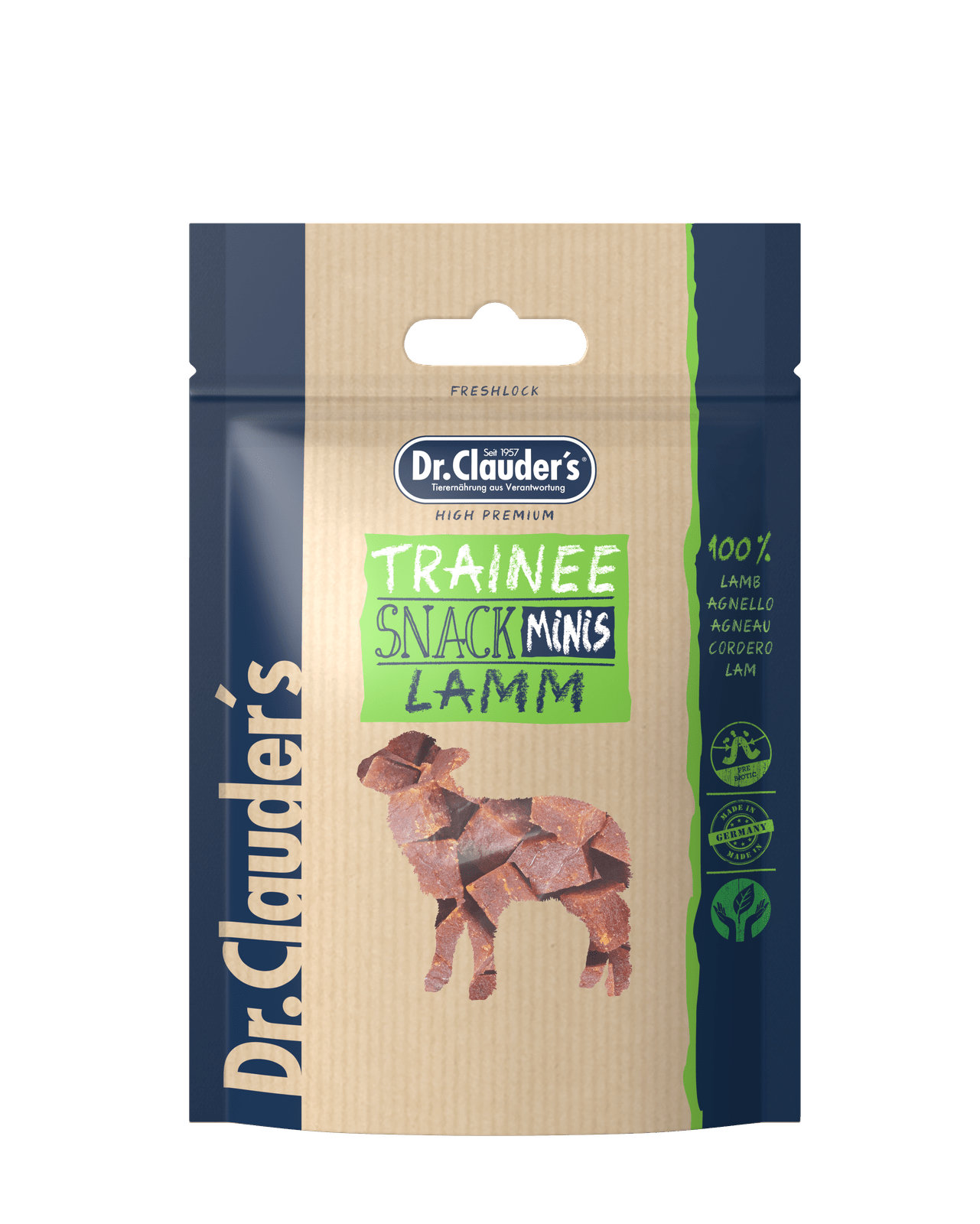 Artikel mit dem Namen Dr.Clauder&#39;s Dog Snack Trainee Mini Lamm im Shop von zoo.de , dem Onlineshop für nachhaltiges Hundefutter und Katzenfutter.