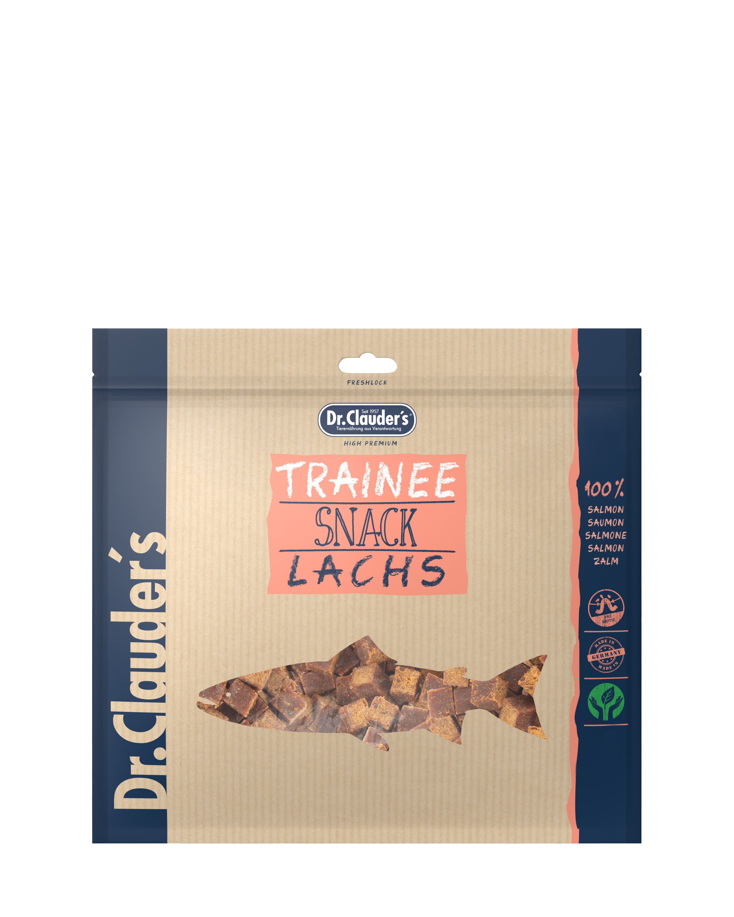Artikel mit dem Namen Dr.Clauder&#39;s Dog Snack Trainee Lachs im Shop von zoo.de , dem Onlineshop für nachhaltiges Hundefutter und Katzenfutter.