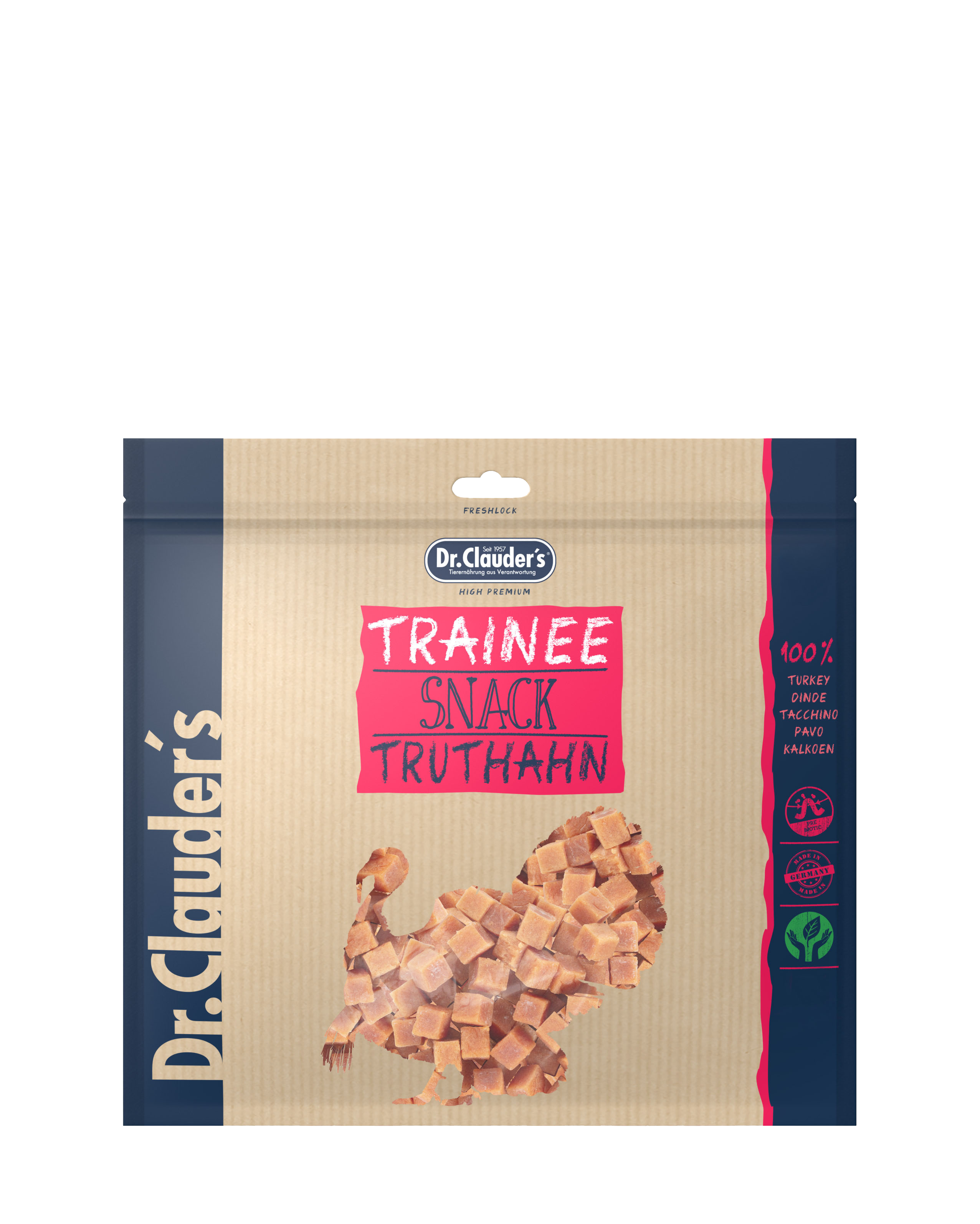 Artikel mit dem Namen Dr.Clauder&#39;s Dog Snack Trainee Truthahnfleisch im Shop von zoo.de , dem Onlineshop für nachhaltiges Hundefutter und Katzenfutter.