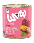 Artikel mit dem Namen WOW Wild mit Seealge und Süßkartoffel im Shop von zoo.de , dem Onlineshop für nachhaltiges Hundefutter und Katzenfutter.