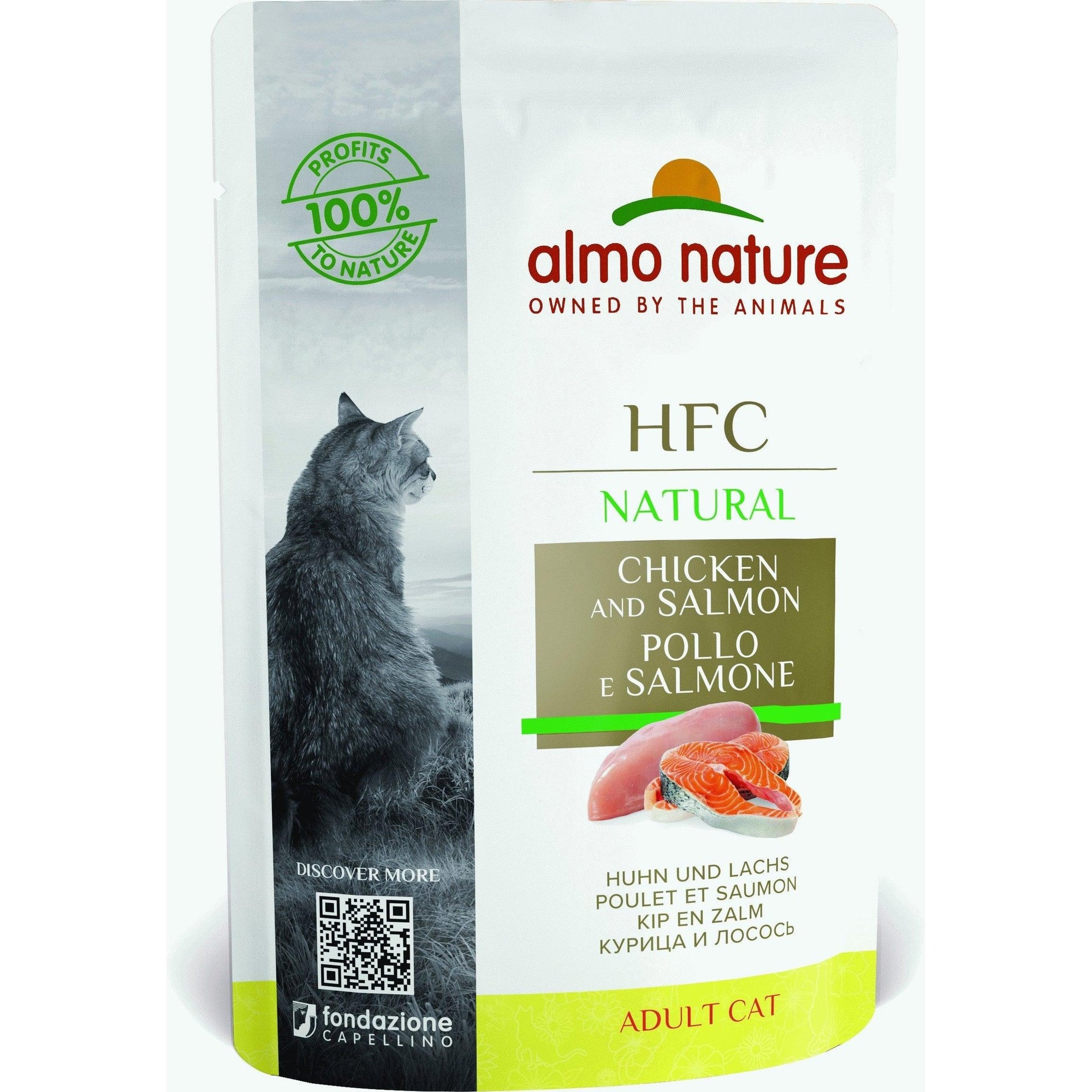 Artikel mit dem Namen Almo Nature Cat Classic Huhn und Lachs im Shop von zoo.de , dem Onlineshop für nachhaltiges Hundefutter und Katzenfutter.