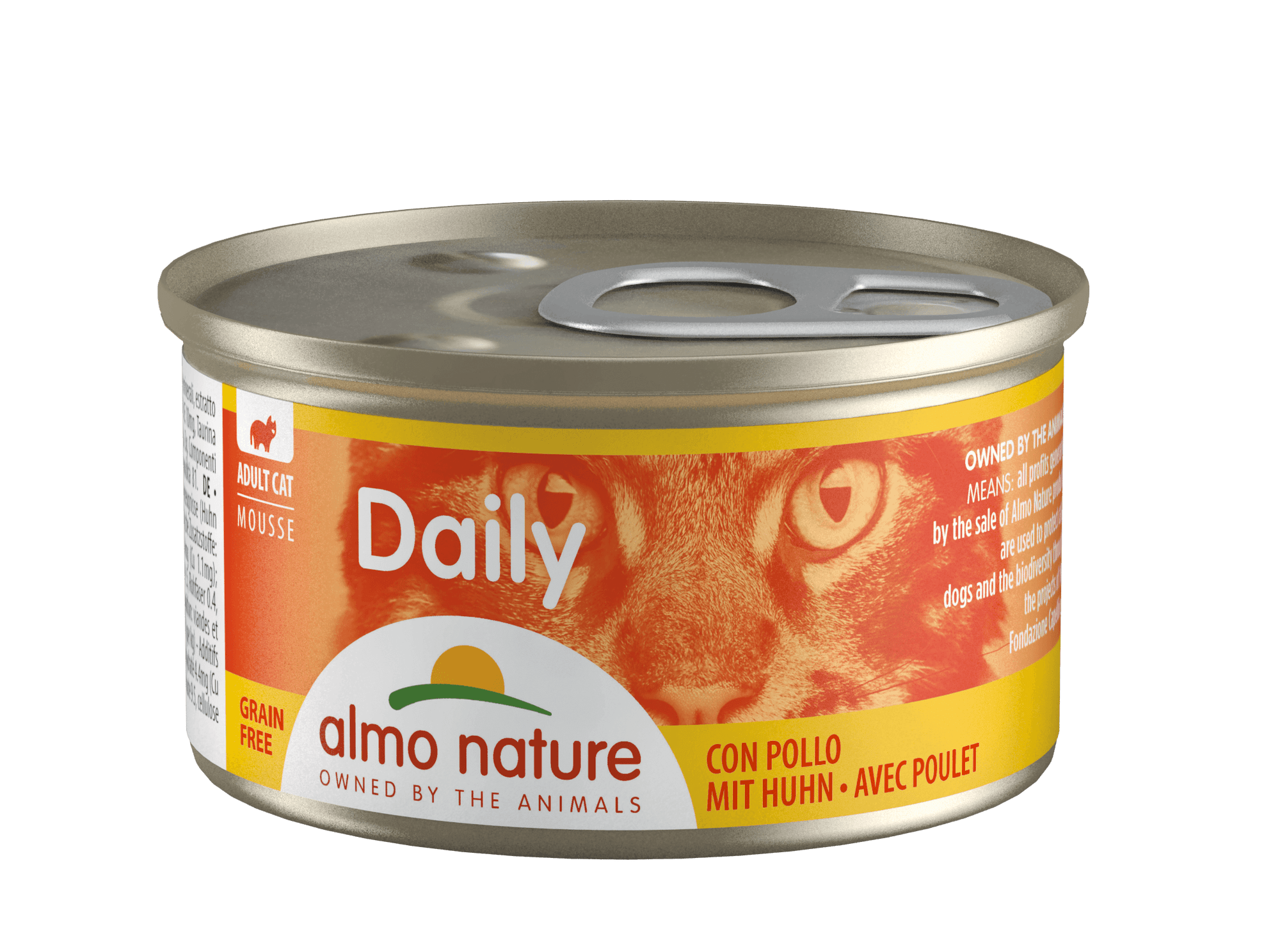 Artikel mit dem Namen Almo Nature Cat Daily Menu Mousse Huhn im Shop von zoo.de , dem Onlineshop für nachhaltiges Hundefutter und Katzenfutter.