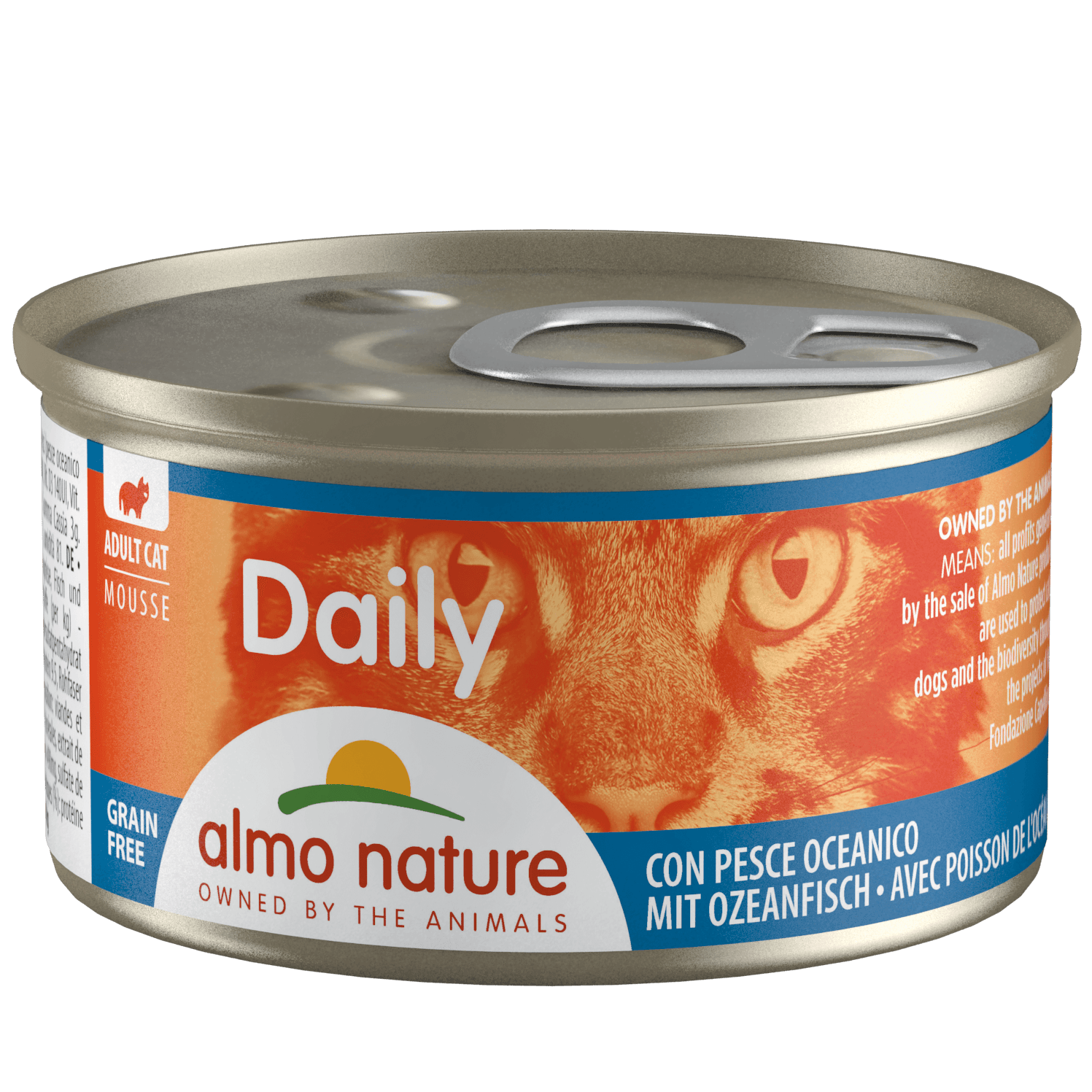 Artikel mit dem Namen Almo Nature Cat Daily Menu Mousse Ozeanfisch im Shop von zoo.de , dem Onlineshop für nachhaltiges Hundefutter und Katzenfutter.