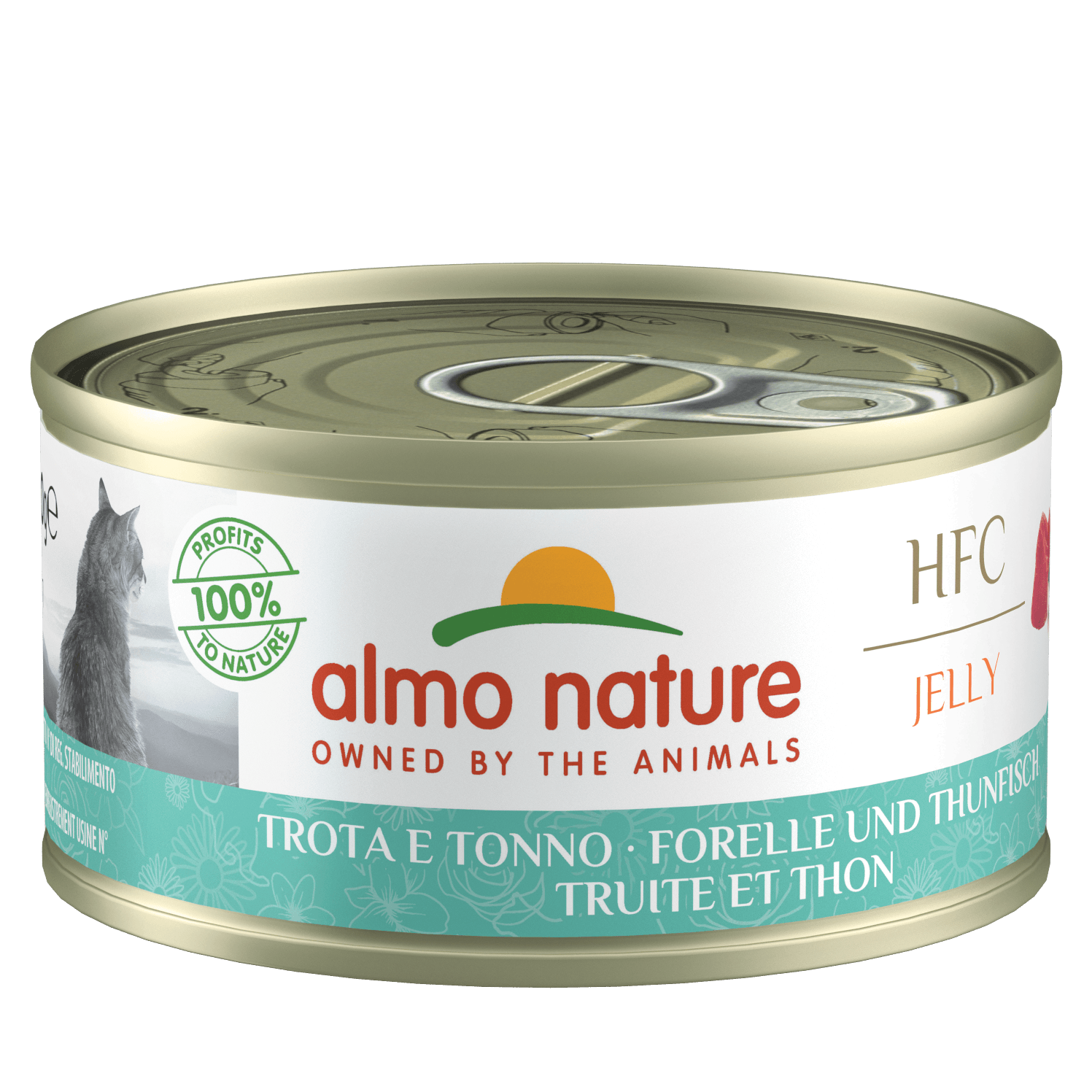 Artikel mit dem Namen Almo Nature HFC - Forelle und Thunfisch Jelly im Shop von zoo.de , dem Onlineshop für nachhaltiges Hundefutter und Katzenfutter.