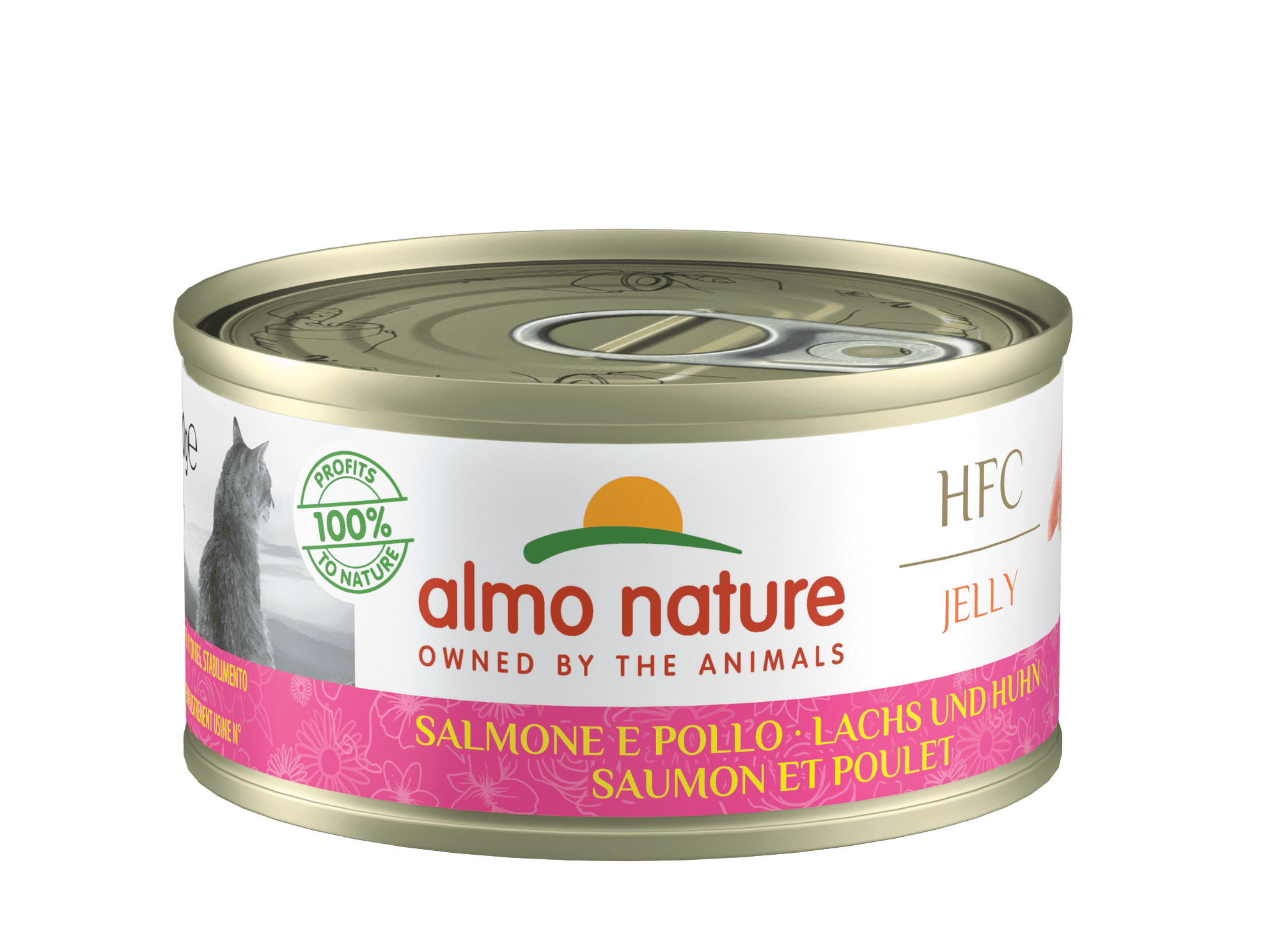 Artikel mit dem Namen Almo Nature HFC Lachs & Huhn Jelly im Shop von zoo.de , dem Onlineshop für nachhaltiges Hundefutter und Katzenfutter.