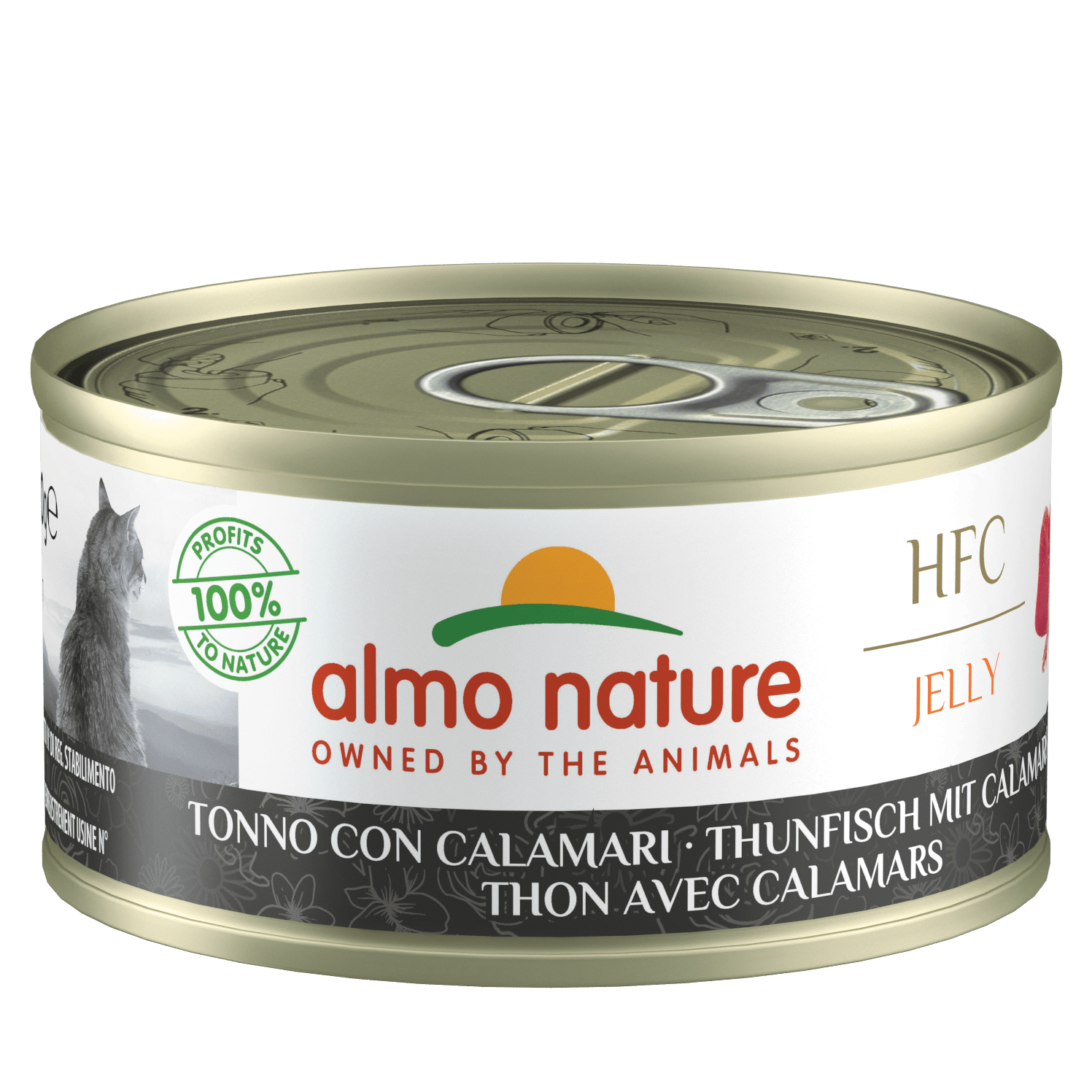 Artikel mit dem Namen Almo Nature HFC Thunfisch mit Calamari Jelly im Shop von zoo.de , dem Onlineshop für nachhaltiges Hundefutter und Katzenfutter.