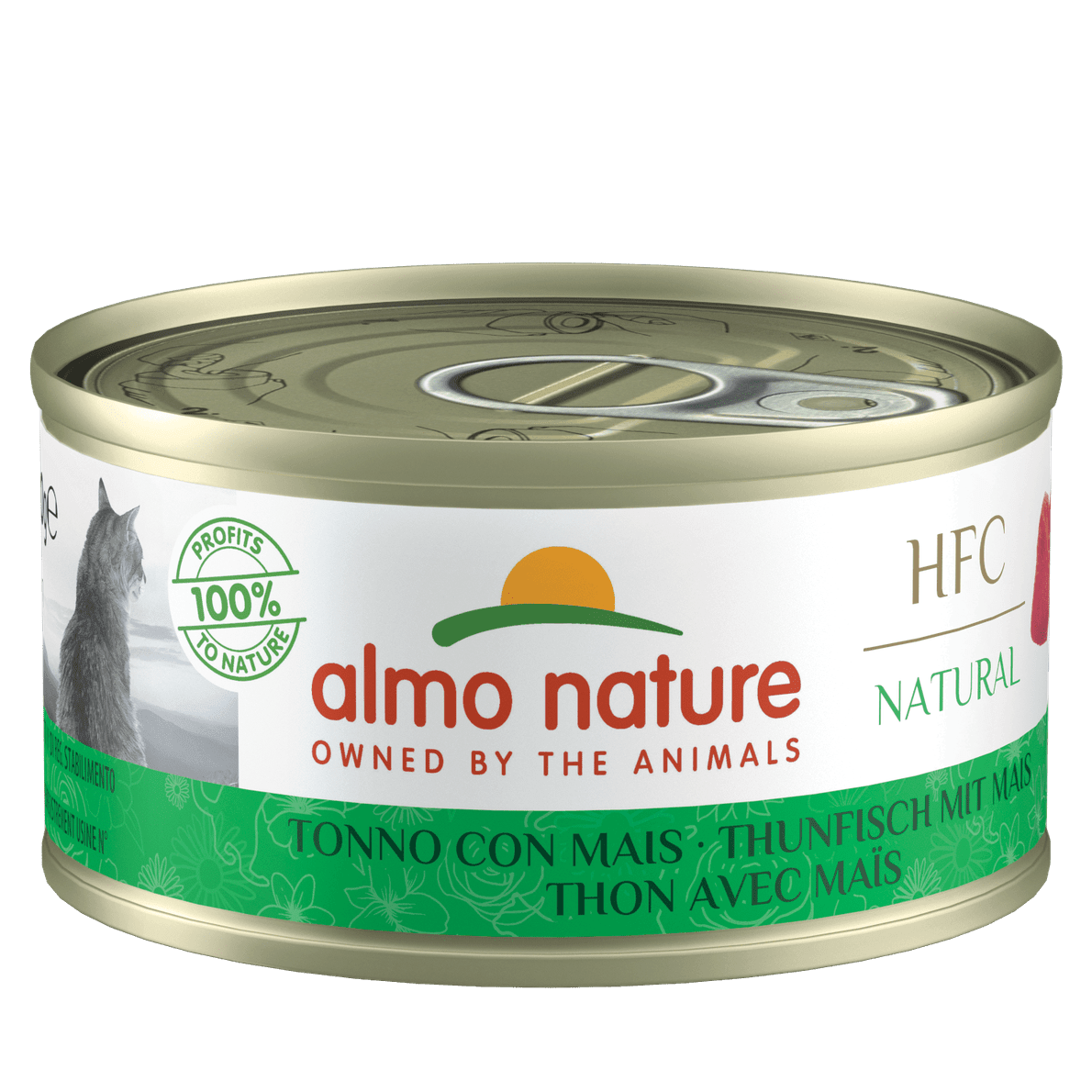 Artikel mit dem Namen Almo Nature HFC Thunfisch mit Mais im Shop von zoo.de , dem Onlineshop für nachhaltiges Hundefutter und Katzenfutter.