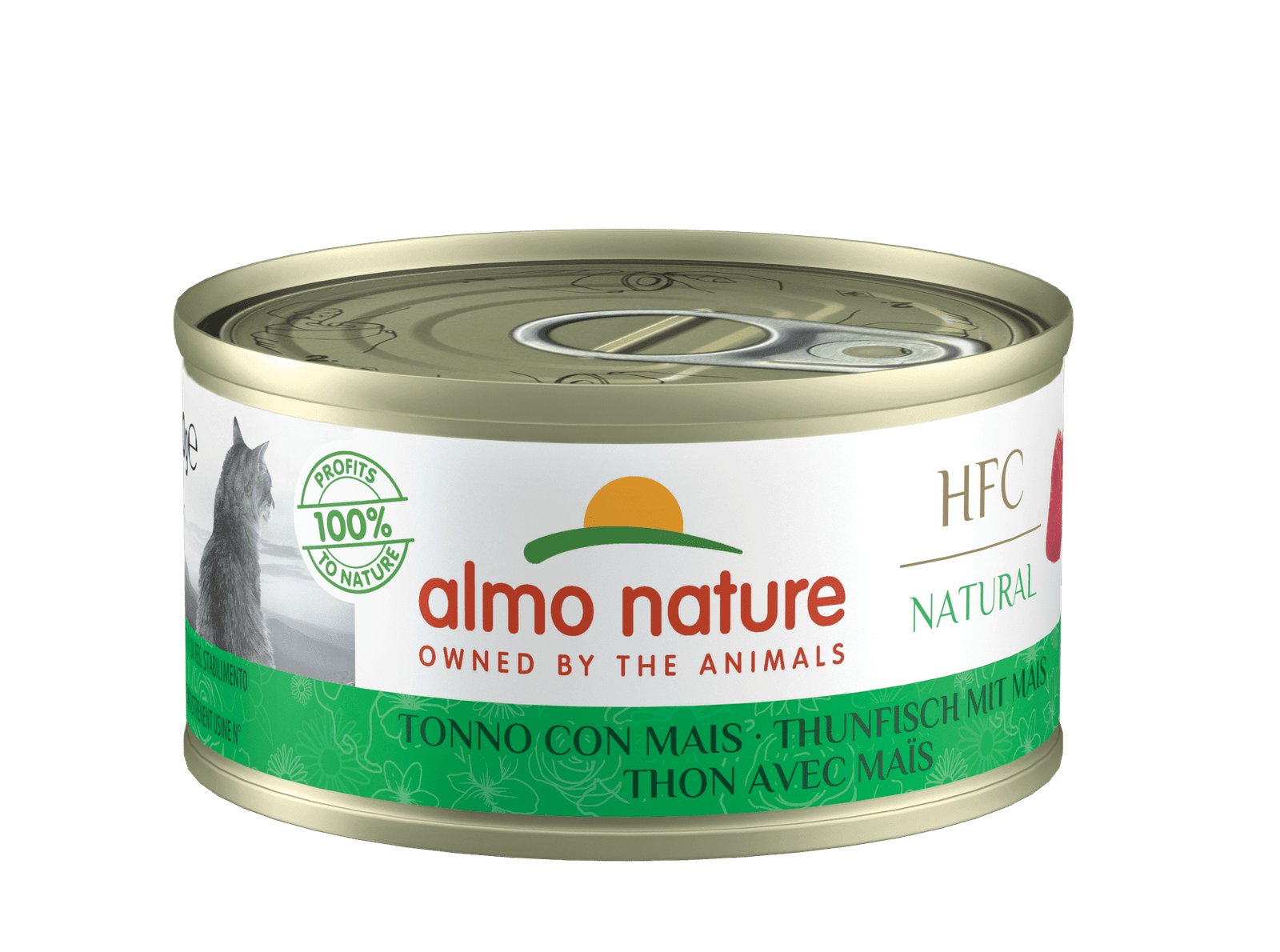 Artikel mit dem Namen Almo Nature HFC Thunfisch mit Mais im Shop von zoo.de , dem Onlineshop für nachhaltiges Hundefutter und Katzenfutter.