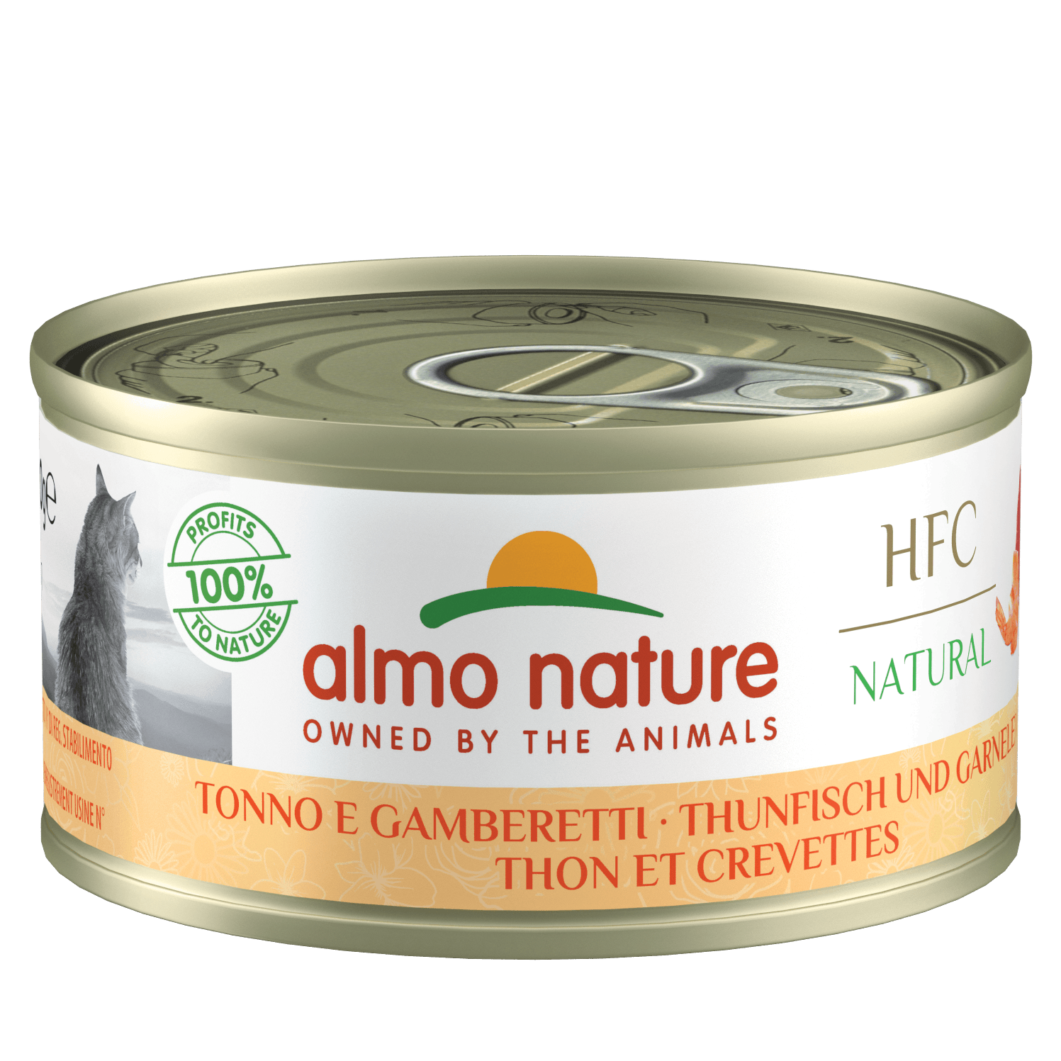 Artikel mit dem Namen Almo Nature HFC - Thunfisch und Garnelen im Shop von zoo.de , dem Onlineshop für nachhaltiges Hundefutter und Katzenfutter.