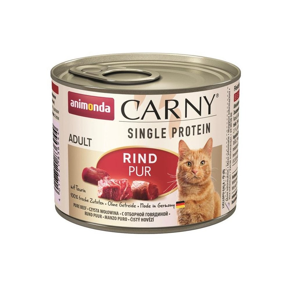 Artikel mit dem Namen Animonda Cat Carny Adult Single Protein Rind im Shop von zoo.de , dem Onlineshop für nachhaltiges Hundefutter und Katzenfutter.