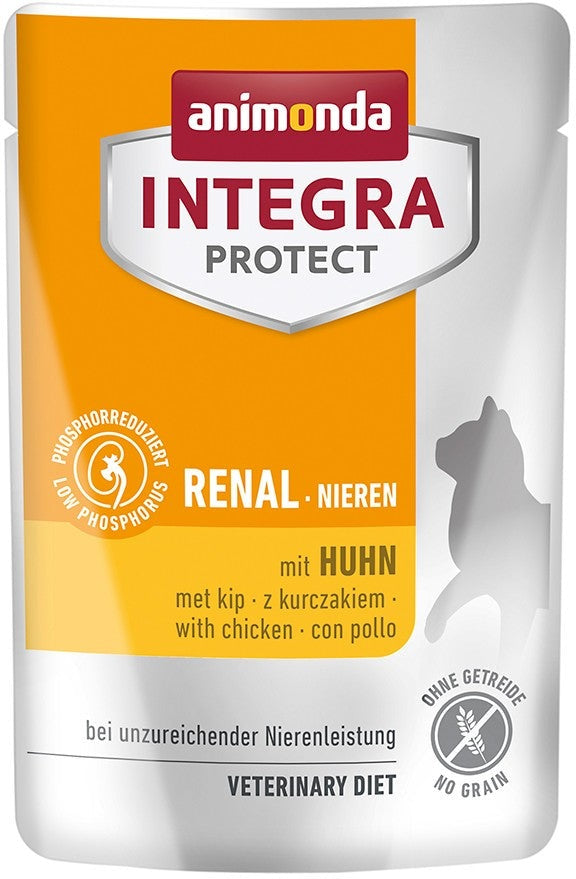 Artikel mit dem Namen Animonda Cat Integra Protect Adult Renal Huhn im Shop von zoo.de , dem Onlineshop für nachhaltiges Hundefutter und Katzenfutter.