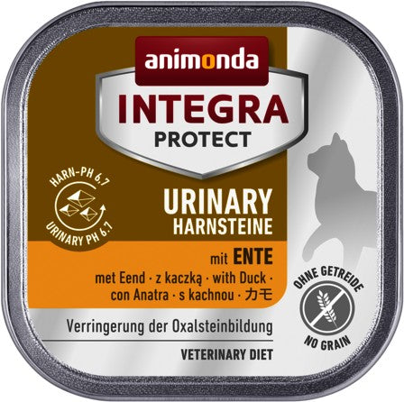 Artikel mit dem Namen Animonda Cat Integra Protect Adult Urinary Oxalstein mit Ente im Shop von zoo.de , dem Onlineshop für nachhaltiges Hundefutter und Katzenfutter.