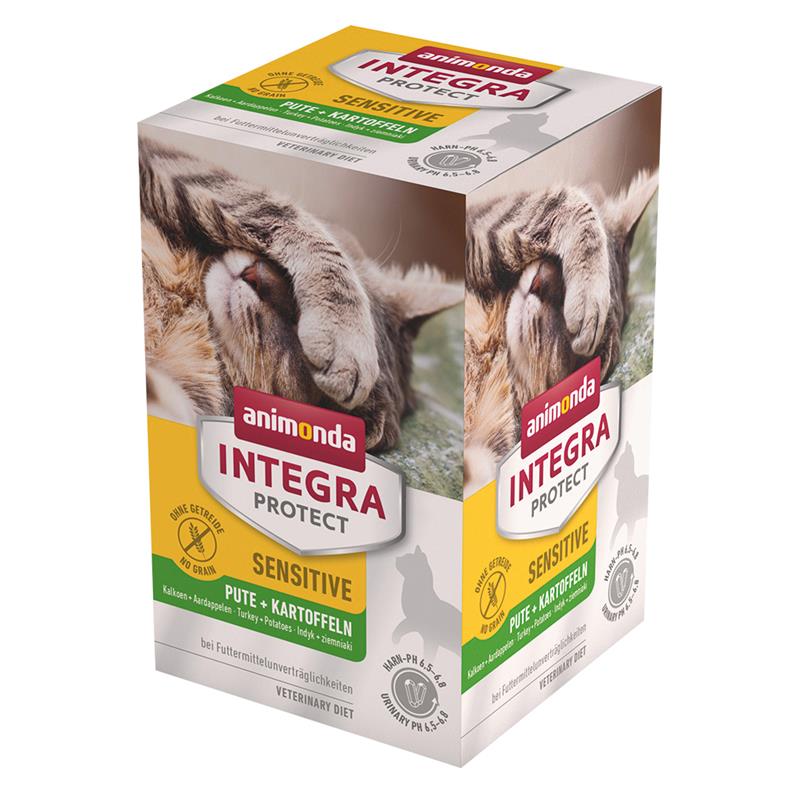 Artikel mit dem Namen Animonda Cat Integra Protect Sensitiv mit Pute &amp; Kartoffeln im Shop von zoo.de , dem Onlineshop für nachhaltiges Hundefutter und Katzenfutter.