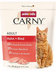 Artikel mit dem Namen Animonda Cat Trocken Carny Adult Huhn + Rind im Shop von zoo.de , dem Onlineshop für nachhaltiges Hundefutter und Katzenfutter.