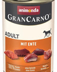 Artikel mit dem Namen Animonda Dog GranCarno Adult mit Ente im Shop von zoo.de , dem Onlineshop für nachhaltiges Hundefutter und Katzenfutter.