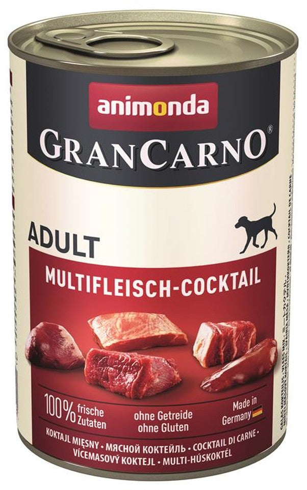 Artikel mit dem Namen Animonda Dog GranCarno Adult Multi-Fleischcocktail im Shop von zoo.de , dem Onlineshop für nachhaltiges Hundefutter und Katzenfutter.