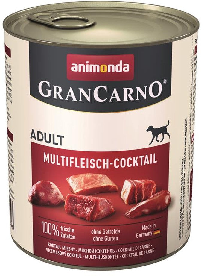 Artikel mit dem Namen Animonda Dog GranCarno Adult Multi-Fleischcocktail im Shop von zoo.de , dem Onlineshop für nachhaltiges Hundefutter und Katzenfutter.