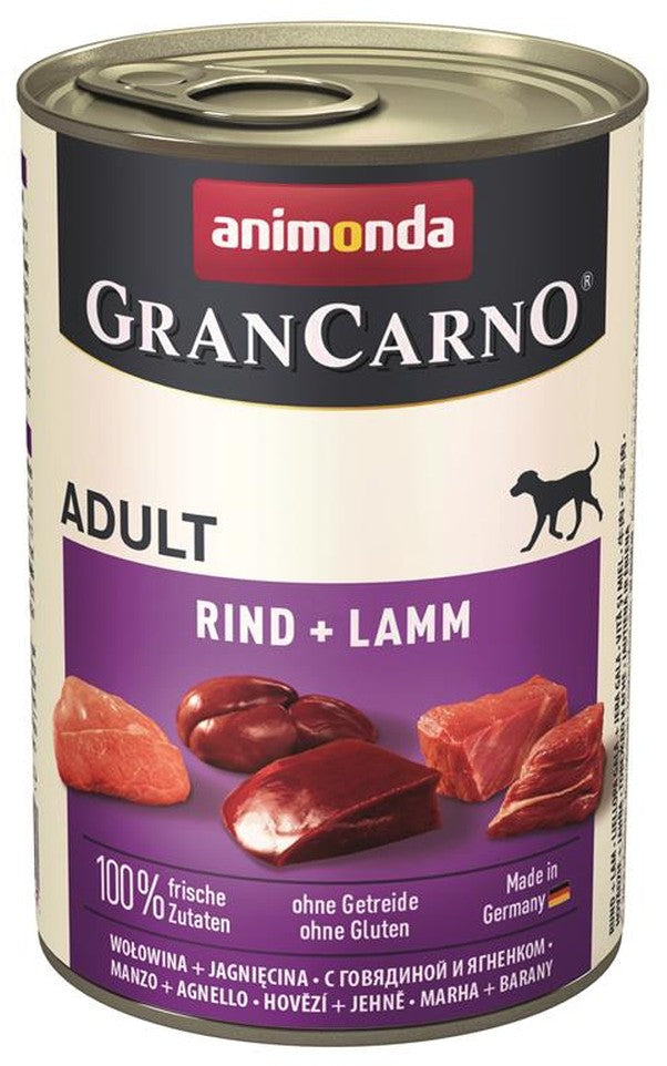 Artikel mit dem Namen Animonda Dog GranCarno Adult Rind & Lamm im Shop von zoo.de , dem Onlineshop für nachhaltiges Hundefutter und Katzenfutter.