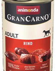 Artikel mit dem Namen Animonda Dog GranCarno Adult Rindfleisch pur im Shop von zoo.de , dem Onlineshop für nachhaltiges Hundefutter und Katzenfutter.