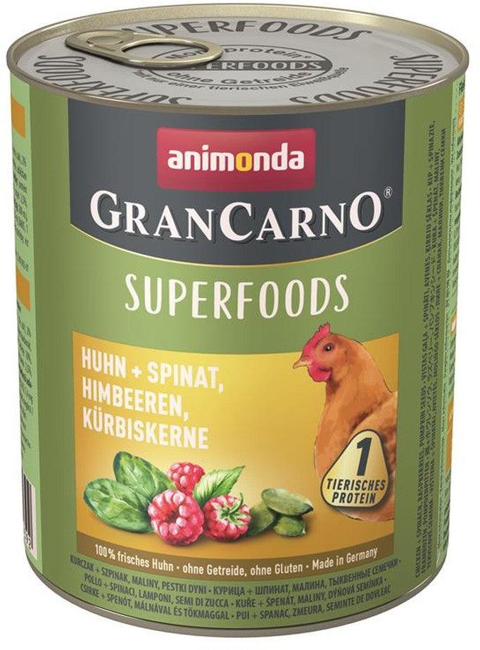 Artikel mit dem Namen Animonda Dog GranCarno Adult Superfood Huhn + Spinat im Shop von zoo.de , dem Onlineshop für nachhaltiges Hundefutter und Katzenfutter.