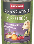 Artikel mit dem Namen Animonda Dog GranCarno Adult Superfood Lamm + Amaranth im Shop von zoo.de , dem Onlineshop für nachhaltiges Hundefutter und Katzenfutter.