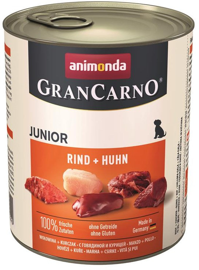 Artikel mit dem Namen Animonda Dog GranCarno Junior Huhn &amp; Kaninchen im Shop von zoo.de , dem Onlineshop für nachhaltiges Hundefutter und Katzenfutter.