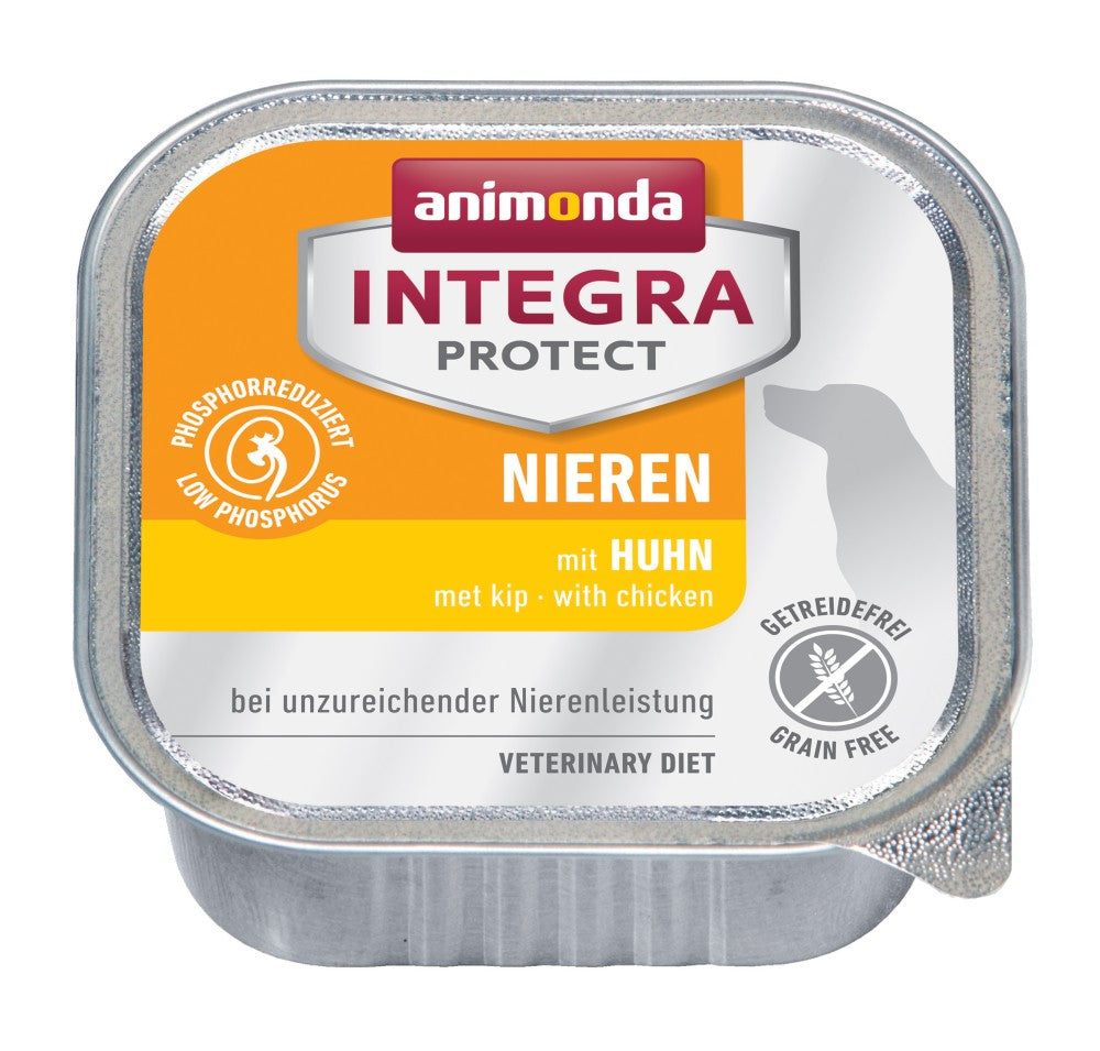 Artikel mit dem Namen Animonda Dog Integra Protect Niere Huhn im Shop von zoo.de , dem Onlineshop für nachhaltiges Hundefutter und Katzenfutter.