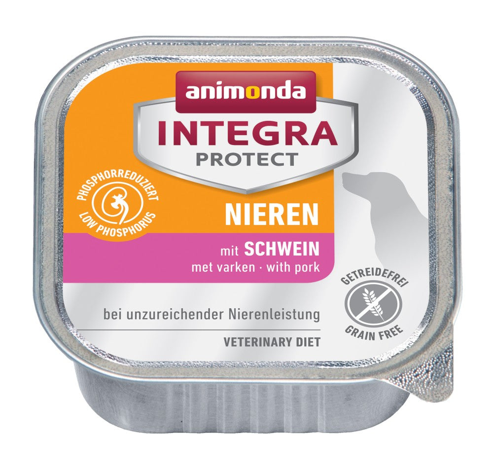 Artikel mit dem Namen Animonda Dog Integra Protect Niere Schwein im Shop von zoo.de , dem Onlineshop für nachhaltiges Hundefutter und Katzenfutter.