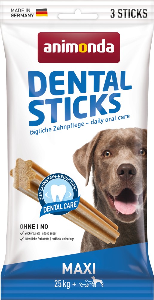 Artikel mit dem Namen Animonda Dog Snack Dental Sticks im Shop von zoo.de , dem Onlineshop für nachhaltiges Hundefutter und Katzenfutter.