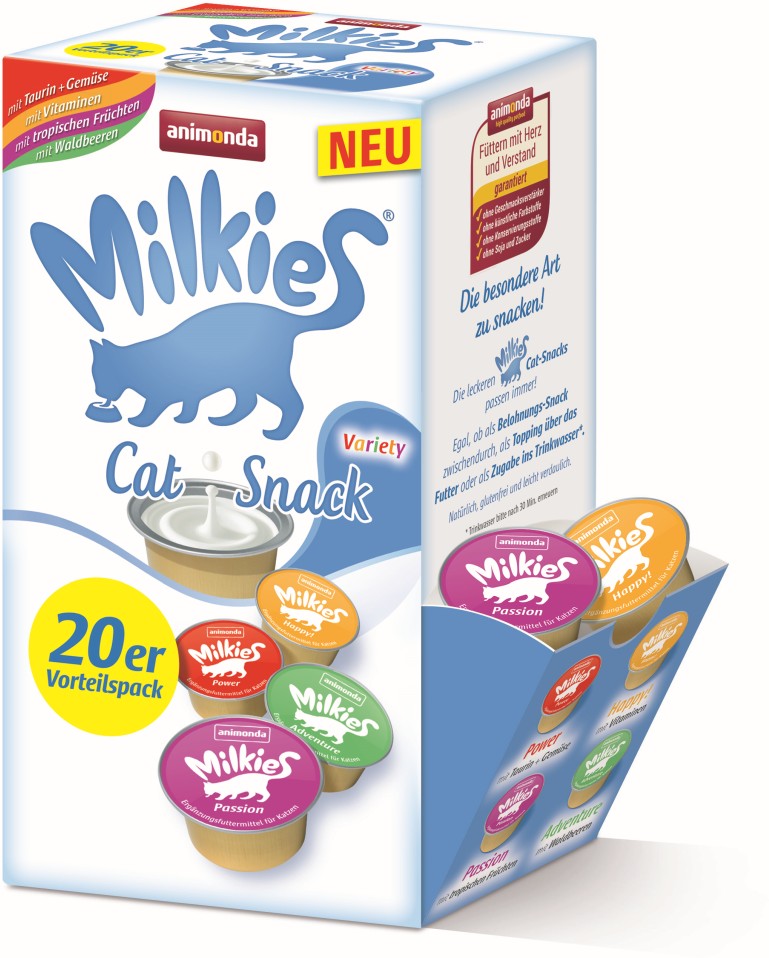 Artikel mit dem Namen Animonda Milkie Variety im Shop von zoo.de , dem Onlineshop für nachhaltiges Hundefutter und Katzenfutter.