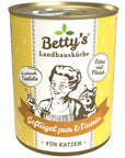 Artikel mit dem Namen Betty's Katze Geflügel PUR im Shop von zoo.de , dem Onlineshop für nachhaltiges Hundefutter und Katzenfutter.