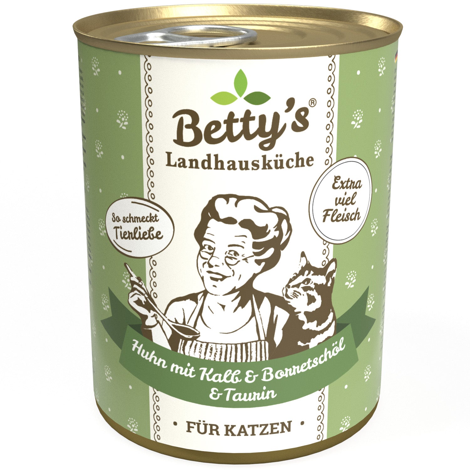 Artikel mit dem Namen Betty's Katze Huhn & Kalb Borretschöl im Shop von zoo.de , dem Onlineshop für nachhaltiges Hundefutter und Katzenfutter.