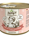 Artikel mit dem Namen Betty's Katze Huhn und Lachs im Shop von zoo.de , dem Onlineshop für nachhaltiges Hundefutter und Katzenfutter.