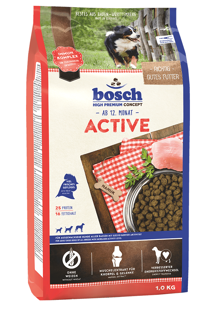 Artikel mit dem Namen Bosch Active im Shop von zoo.de , dem Onlineshop für nachhaltiges Hundefutter und Katzenfutter.