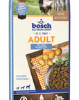 Artikel mit dem Namen Bosch Adult Fisch & Kartoffel im Shop von zoo.de , dem Onlineshop für nachhaltiges Hundefutter und Katzenfutter.