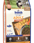 Artikel mit dem Namen Bosch Adult Lachs & Kartoffel im Shop von zoo.de , dem Onlineshop für nachhaltiges Hundefutter und Katzenfutter.