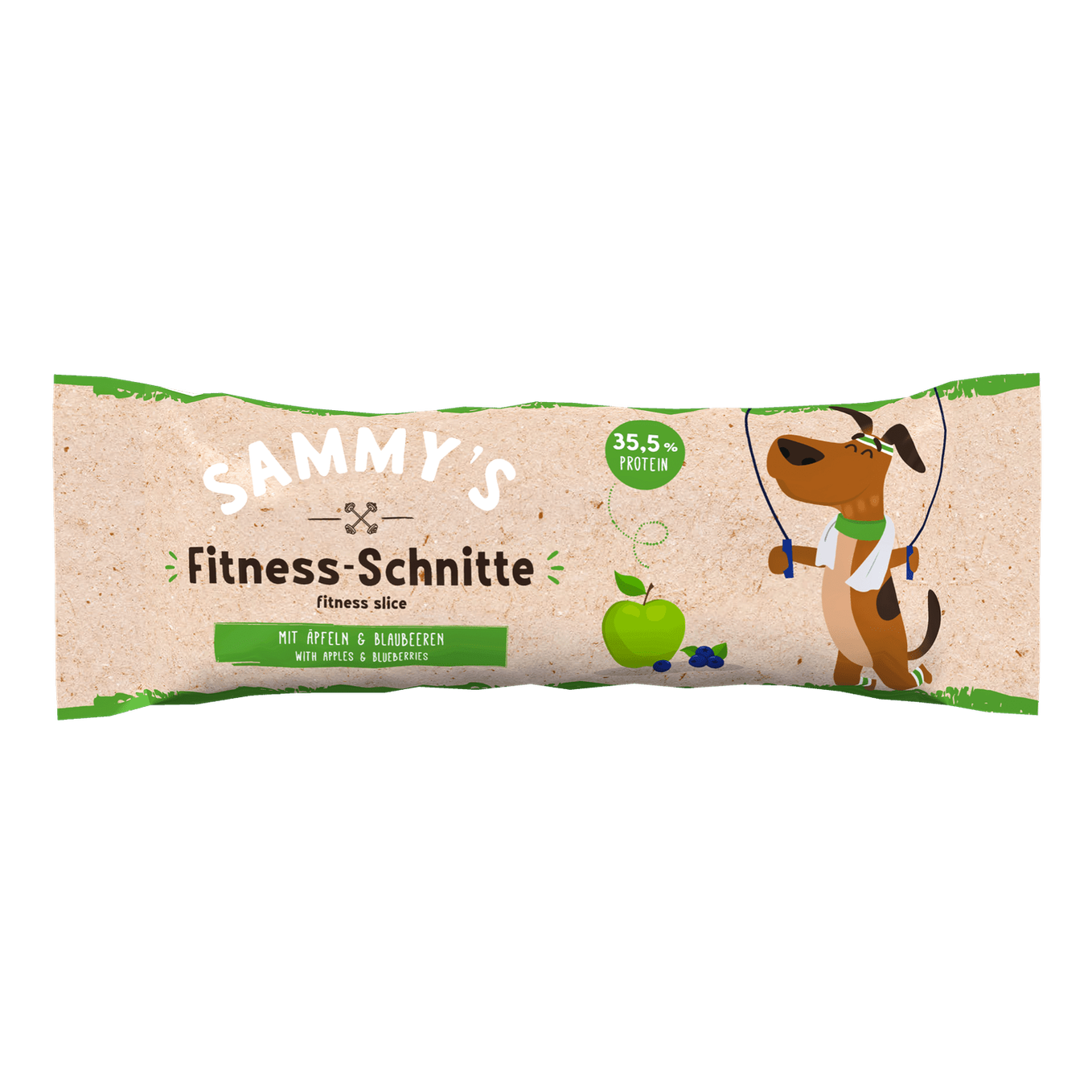 Artikel mit dem Namen Bosch Sammy's Fitnessschnitte Apfel Hundesnack im Shop von zoo.de , dem Onlineshop für nachhaltiges Hundefutter und Katzenfutter.
