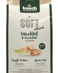 Artikel mit dem Namen Bosch Soft Mini Wachtel & Kartoffel im Shop von zoo.de , dem Onlineshop für nachhaltiges Hundefutter und Katzenfutter.