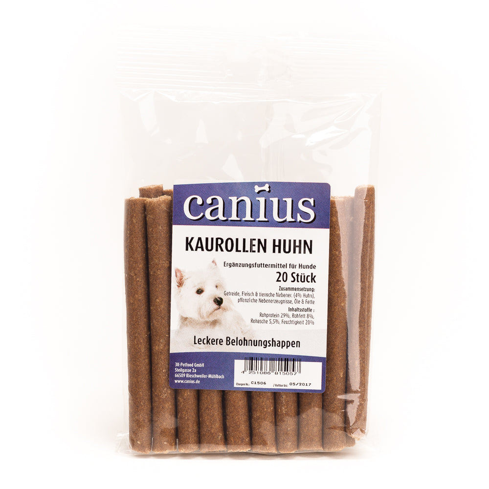 Artikel mit dem Namen Canius EU KauRollen im Shop von zoo.de , dem Onlineshop für nachhaltiges Hundefutter und Katzenfutter.