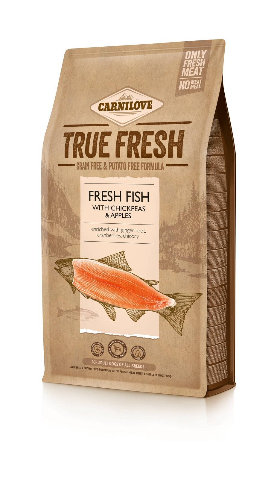 Artikel mit dem Namen Carnilove Adult True Fresh - Frischer Fisch im Shop von zoo.de , dem Onlineshop für nachhaltiges Hundefutter und Katzenfutter.