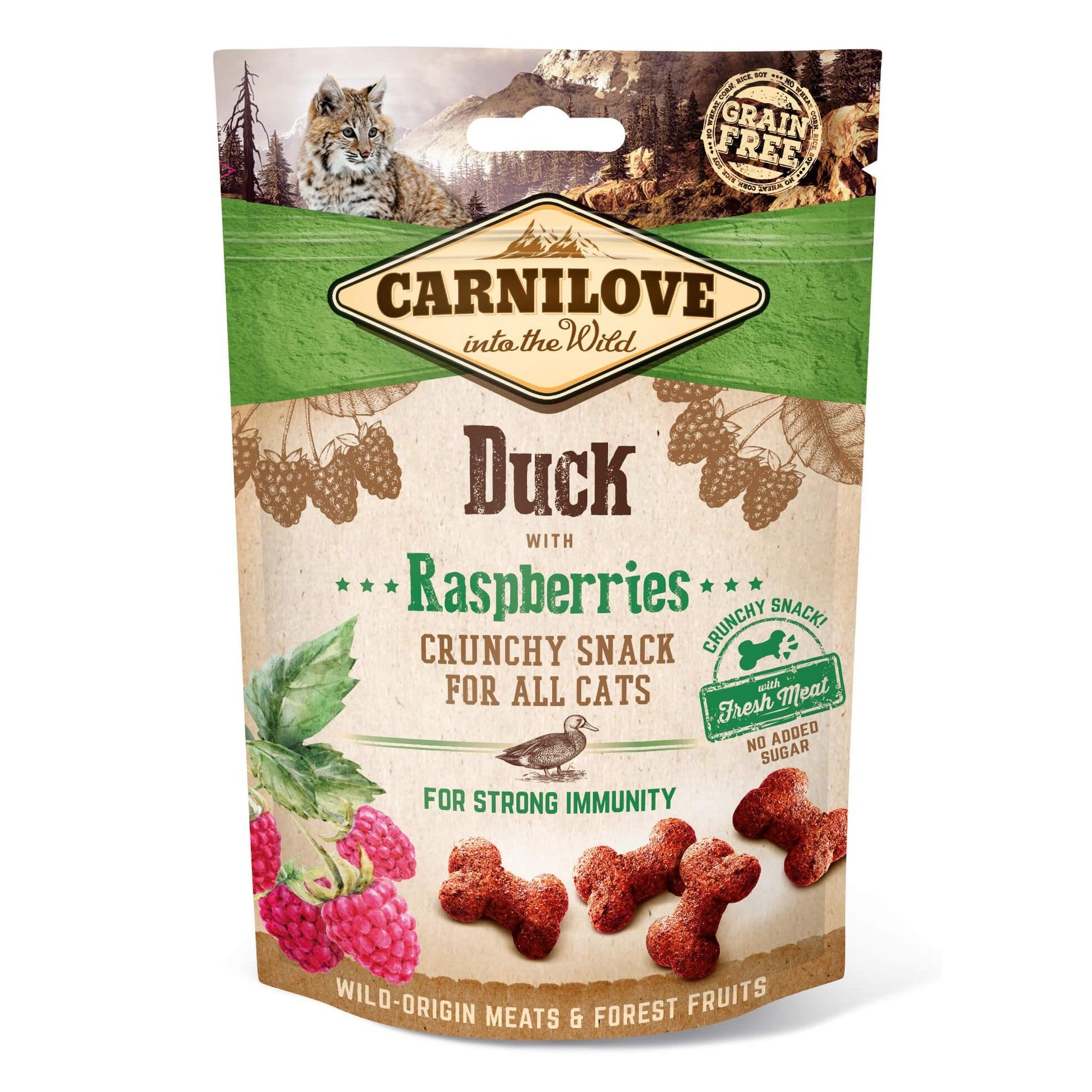 Artikel mit dem Namen Carnilove Cat Crunchy Snack - Ente im Shop von zoo.de , dem Onlineshop für nachhaltiges Hundefutter und Katzenfutter.