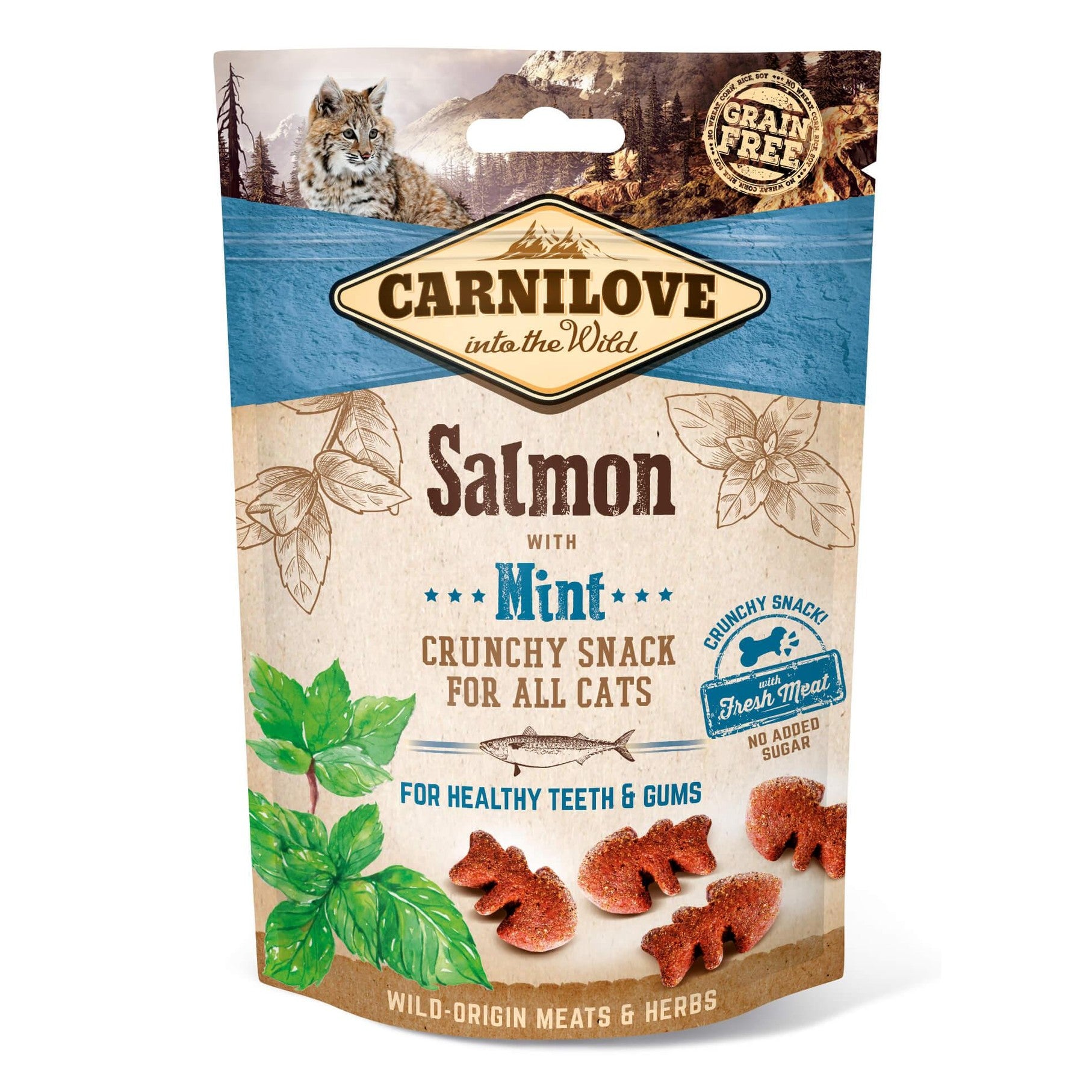 Artikel mit dem Namen Carnilove Cat Crunchy Snack - Lachs im Shop von zoo.de , dem Onlineshop für nachhaltiges Hundefutter und Katzenfutter.