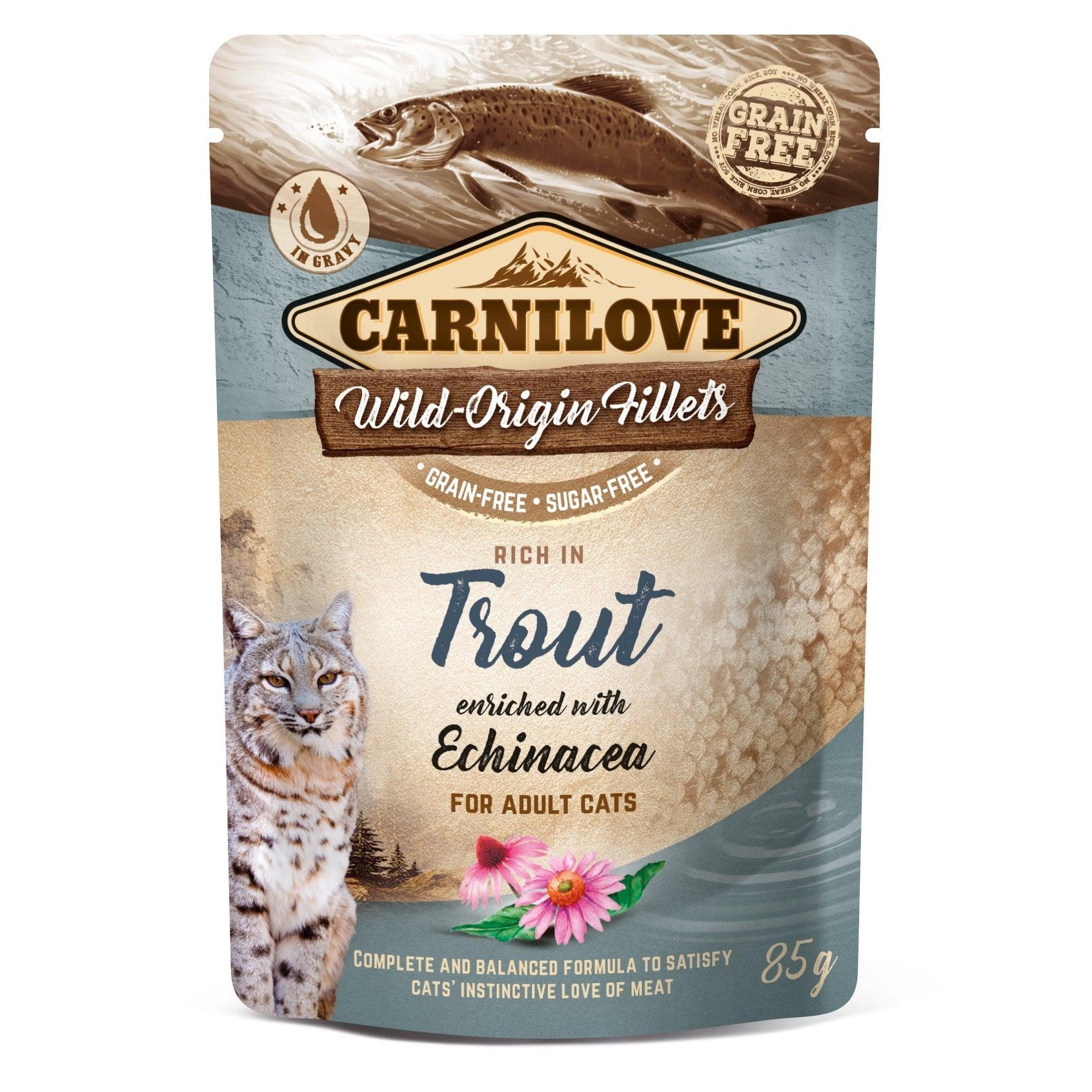 Artikel mit dem Namen Carnilove Cat Pouch - Forelle im Shop von zoo.de , dem Onlineshop für nachhaltiges Hundefutter und Katzenfutter.
