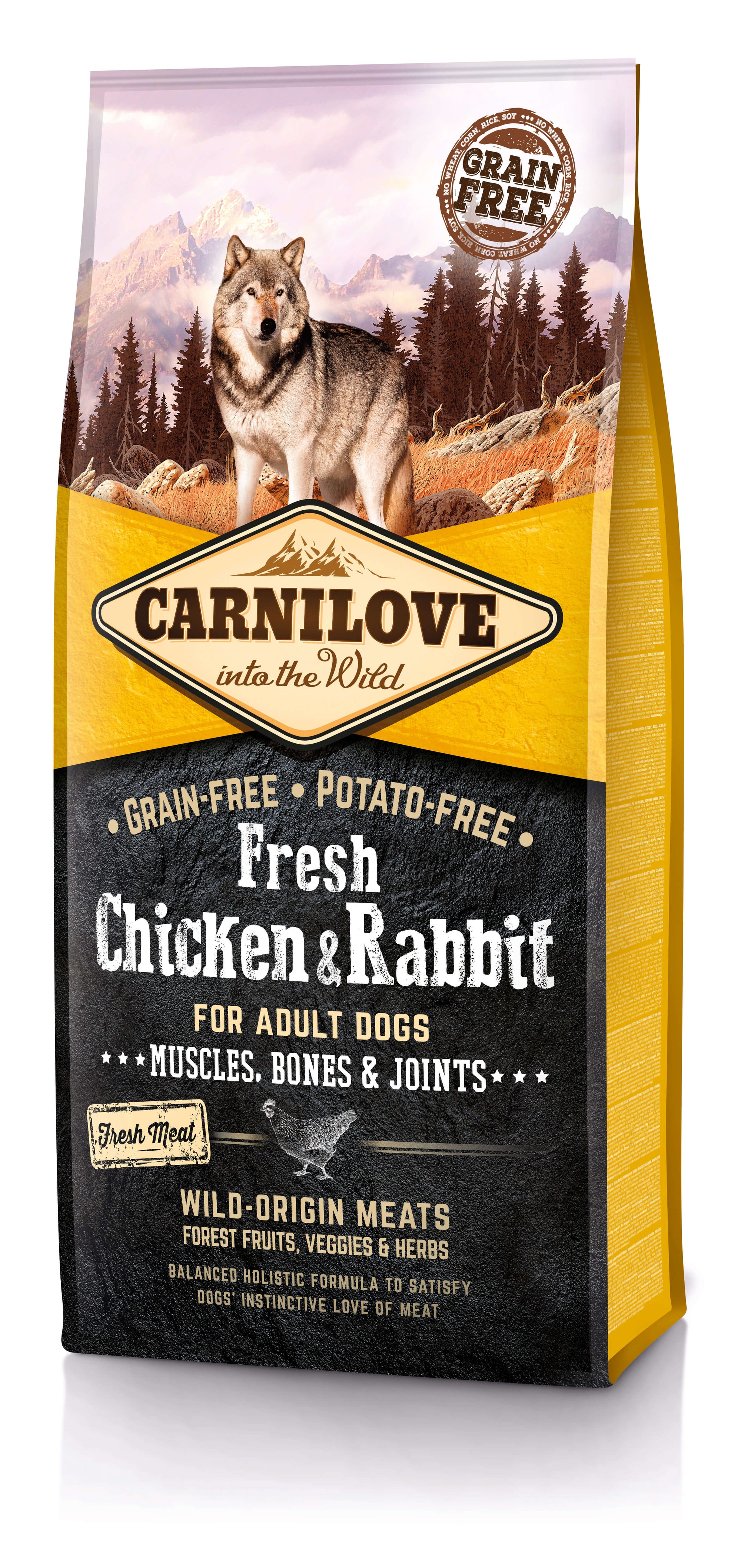 Artikel mit dem Namen Carnilove Dog Adult Fresh - Huhn & Kaninchen im Shop von zoo.de , dem Onlineshop für nachhaltiges Hundefutter und Katzenfutter.