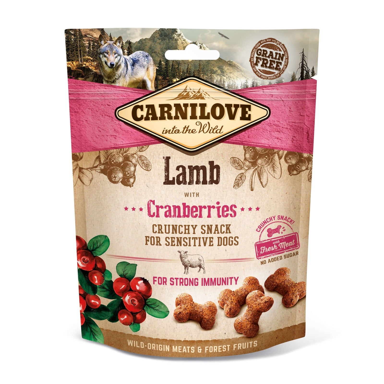 Artikel mit dem Namen Carnilove Dog Crunchy Snack - Lamm im Shop von zoo.de , dem Onlineshop für nachhaltiges Hundefutter und Katzenfutter.