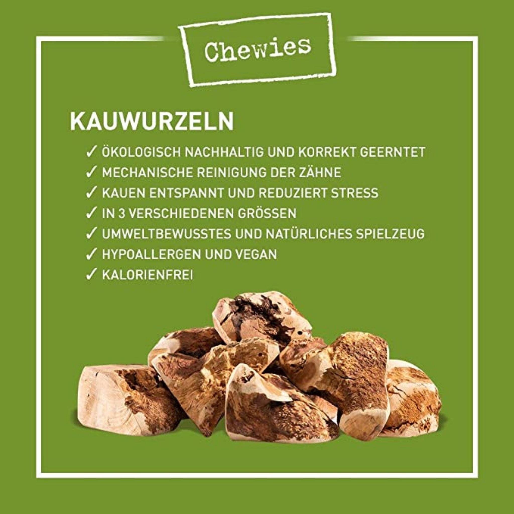 Artikel mit dem Namen Chewies Kauwurzel im Shop von zoo.de , dem Onlineshop für nachhaltiges Hundefutter und Katzenfutter.