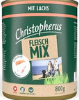 Artikel mit dem Namen Christopherus Fleischmix - mit Lachs im Shop von zoo.de , dem Onlineshop für nachhaltiges Hundefutter und Katzenfutter.