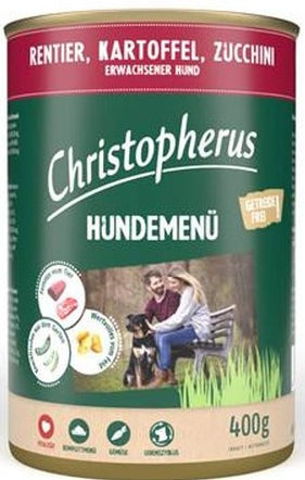 Artikel mit dem Namen Christopherus Menü -Adult - mit Rentier & Kartoffel im Shop von zoo.de , dem Onlineshop für nachhaltiges Hundefutter und Katzenfutter.