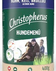 Artikel mit dem Namen Christopherus Menü -Senior - mit Huhn & Reis im Shop von zoo.de , dem Onlineshop für nachhaltiges Hundefutter und Katzenfutter.