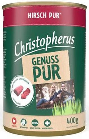 Artikel mit dem Namen Christopherus Pur Hirsch im Shop von zoo.de , dem Onlineshop für nachhaltiges Hundefutter und Katzenfutter.